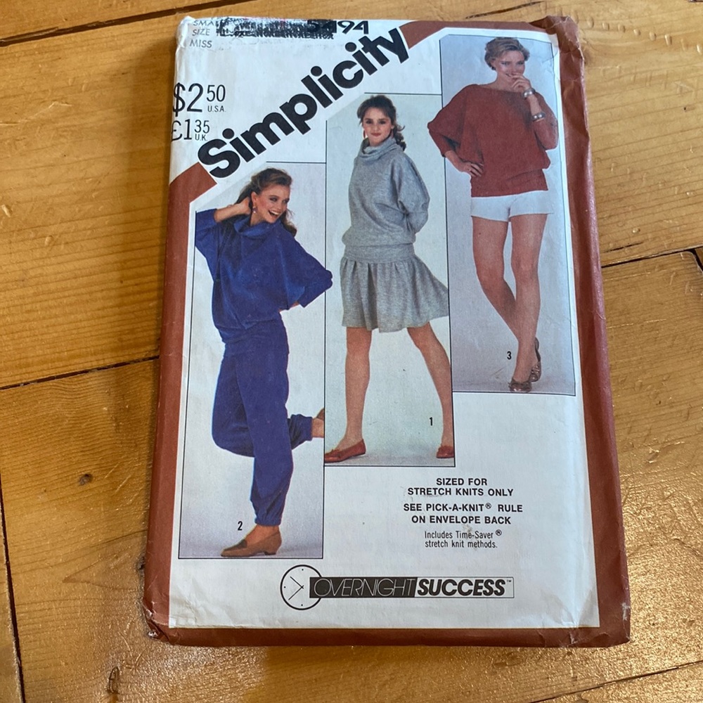 Simplicity sewing pattern 5494 vintage